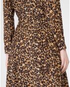 Robe Agathe léopard marron